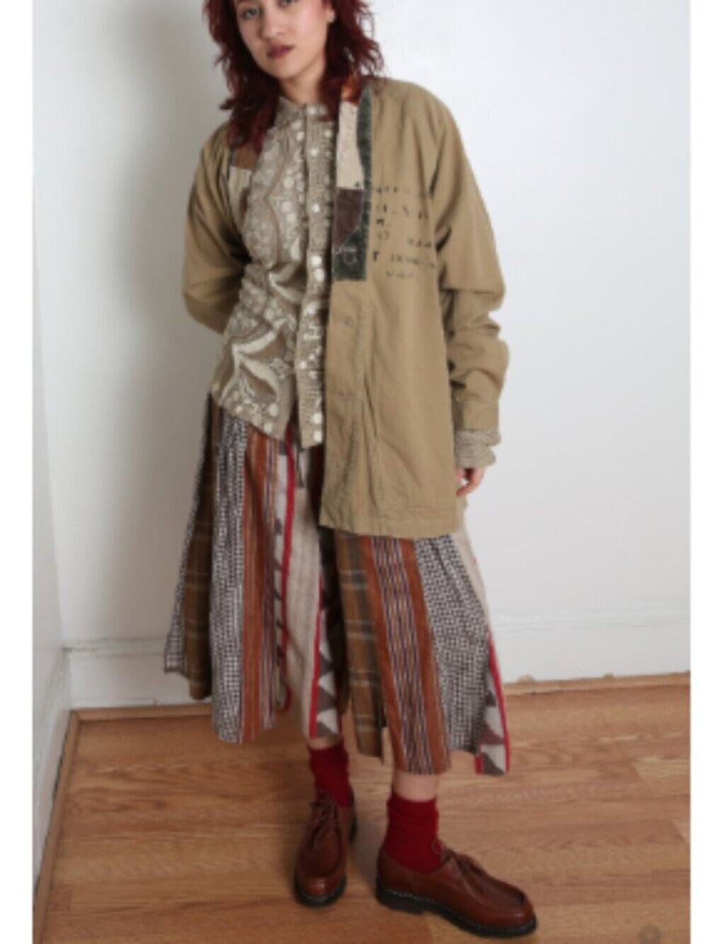 Kapital Crazy Patchwork Lamp Wide Leg Pants Japan  Sz 0 (XS)
